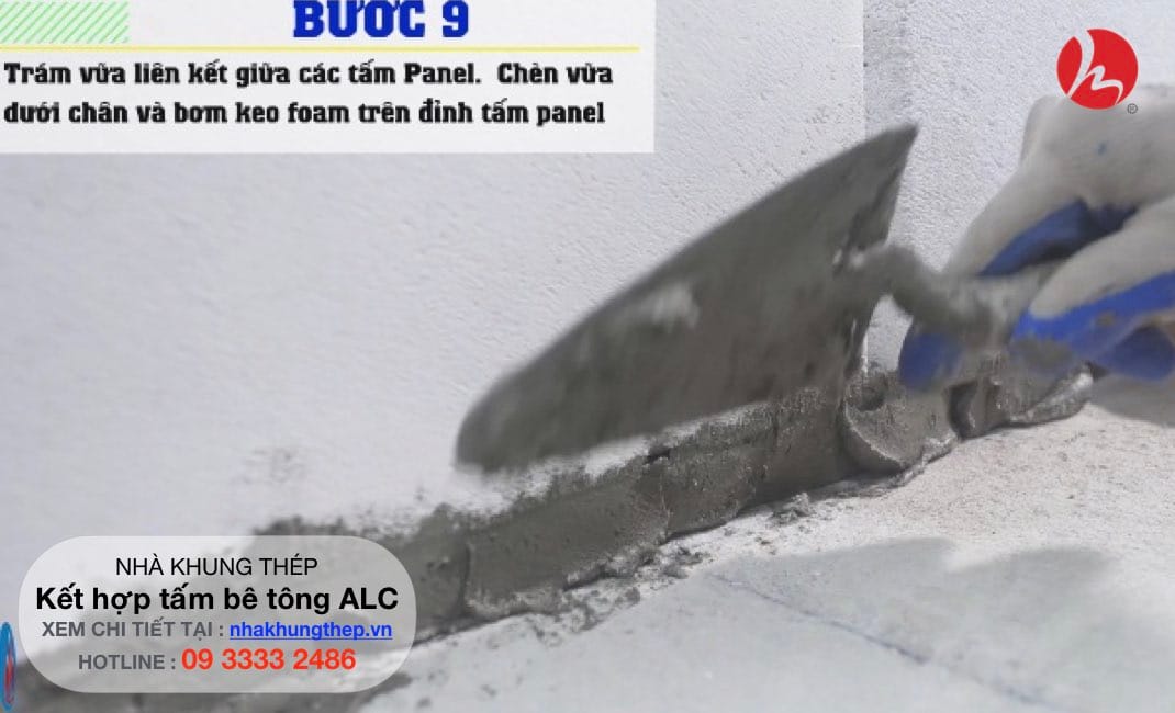 thi-cong-tam-alc-006 thi công tấm ALC vào nhà khung thép