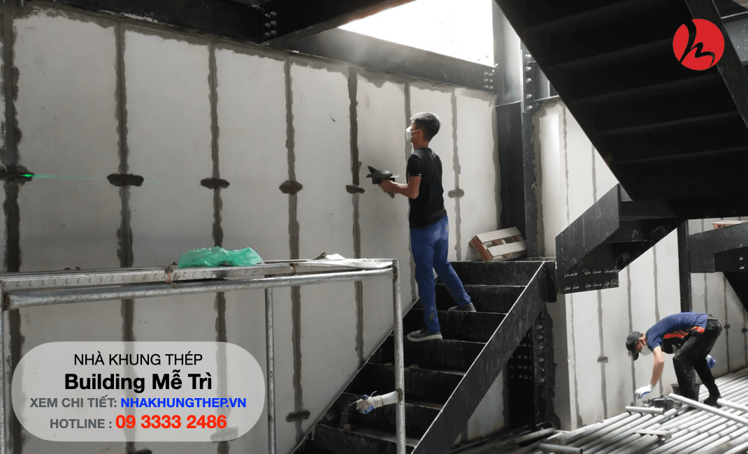 Tưởng ALC nha khung thép