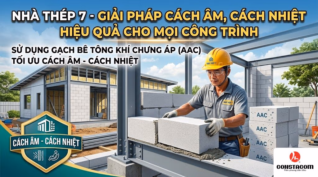 Nhà Thép 7 – Xu hướng xây dựng hiện đại kết hợp giải pháp cách âm, cách nhiệt