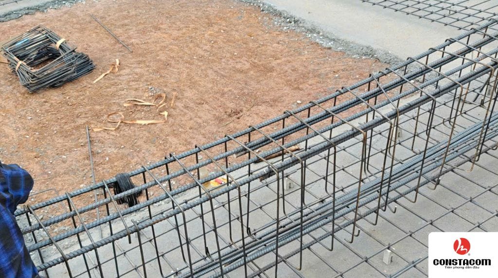 Hệ móng được thi công theo đúng thiết kế kết cấu