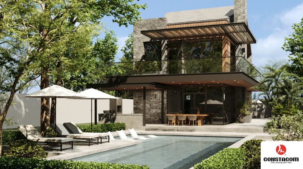Nhà khung thép Villa Hòa Bình – Không gian nghỉ dưỡng cao cấp